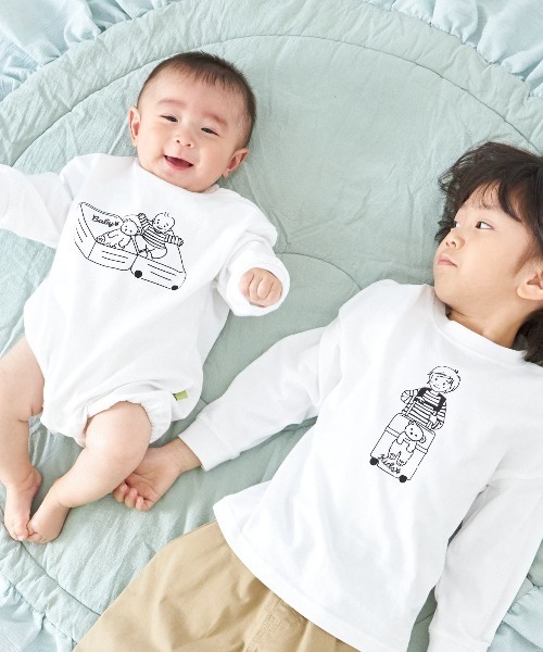 「MAKE YOUR DAY」 「KIDS」長袖カットソー 100 オフホワイト キッズ_画像6