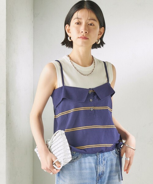 クリンクル crinkle polo cami ポロキャミ SHIPS（シップス） キャミソール 「SHIPS別注」crinkle crinkle