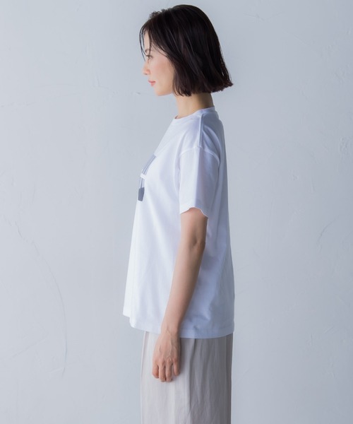 「LAUTREAMONT」 半袖Tシャツ 9号 チャコールグレー レディース_画像5