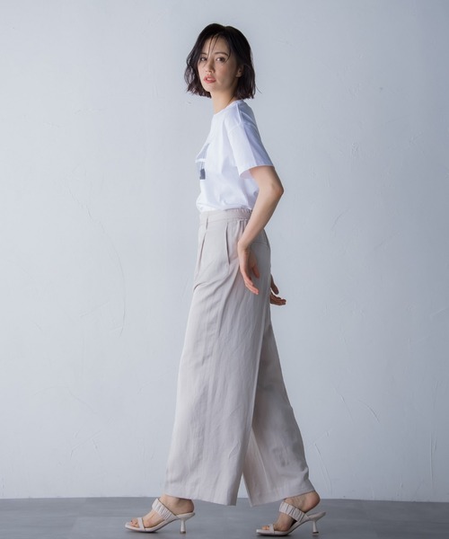 「LAUTREAMONT」 半袖Tシャツ 9号 チャコールグレー レディース_画像8