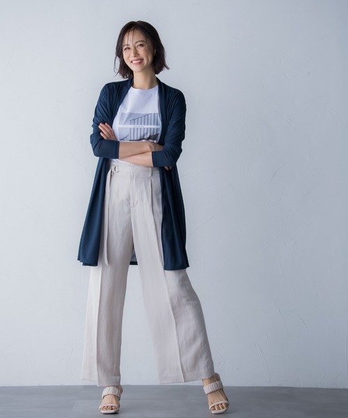 「LAUTREAMONT」 半袖Tシャツ 9号 チャコールグレー レディース_画像9