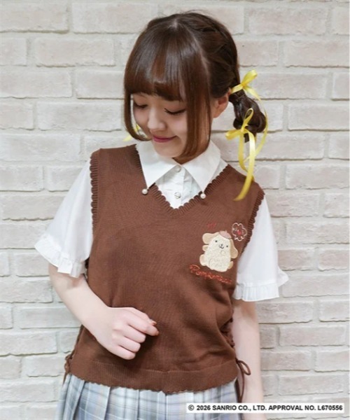 axes femme（アクシーズ ファム） ベスト ジレ ポムポムプリンベスト