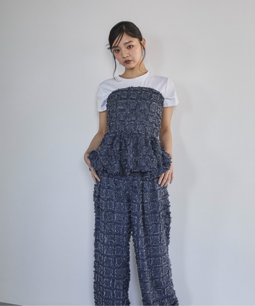 「feepur」 ベアトップ MEDIUM ブラック レディース_画像4