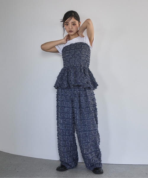 「feepur」 ベアトップ MEDIUM ブラック レディース_画像5