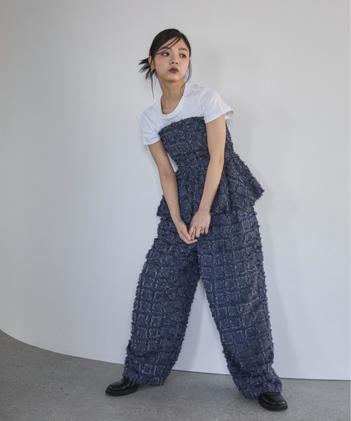 「feepur」 ベアトップ MEDIUM ブラック レディース_画像6