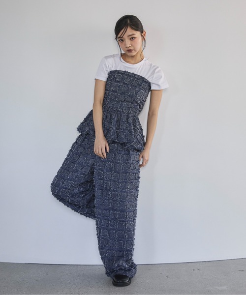 「feepur」 ベアトップ MEDIUM ブラック レディース_画像7