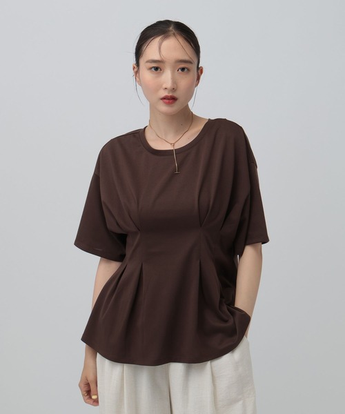 LEPSIM - ちょこたん様 LEPSIM（レプシィム） tシャツ 半袖 タックペプラムデザインT 815993
