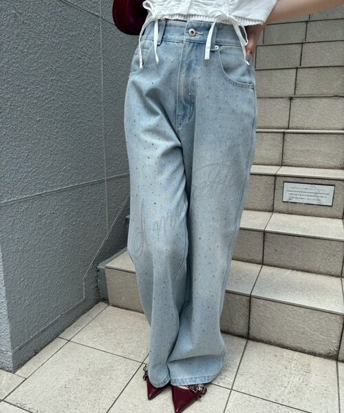 continuer de NICE CLAUP ワイドパンツ ジーンズ デニム デニムパンツ