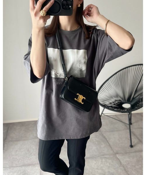「Eclat one」 半袖Tシャツ S ブラック レディース_画像2