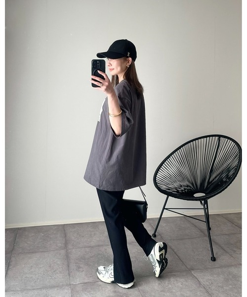 「Eclat one」 半袖Tシャツ S ブラック レディース_画像5