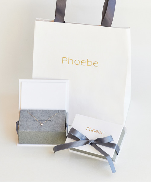 Phoebe ピアス 「K10」リーフダイヤモンドピアス/限定BOX＆