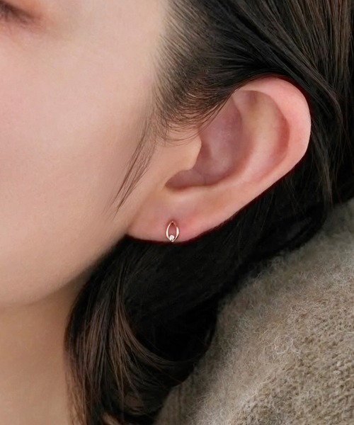 【K10】リーフダイヤモンドピアス Phoebe ピアス 「K10」リーフダイヤモンドピアス/限定BOX＆