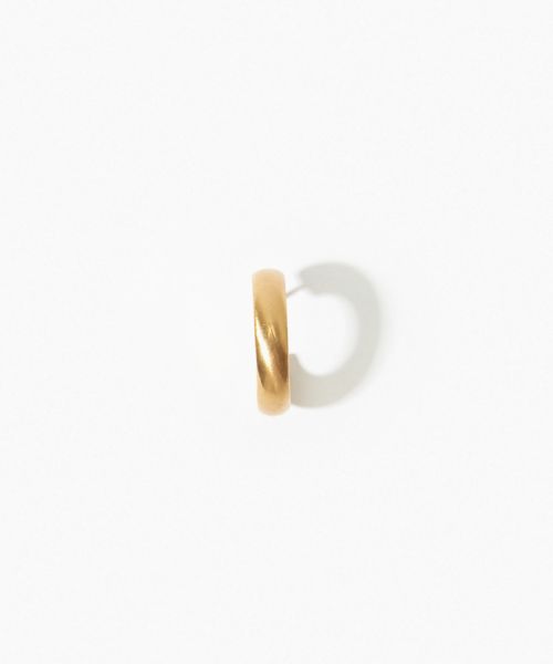 ピアス bone” オーガニック ダルポリッシュ フープ シングル ピアス レディースの画像