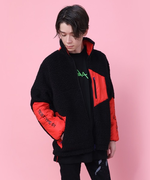 RADIO EVA コート ジャケット RADIO EVA 663 EVANGELION BOA JACKET