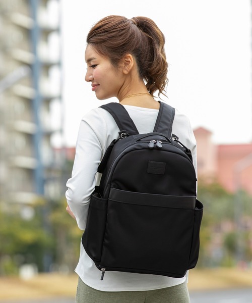 【ブラック】　21L Roomy マザーズリュック　撥水　スウィートマミー SweetMommy(授乳服&マタニティ) マザーズバッグ 2wayマザーズ