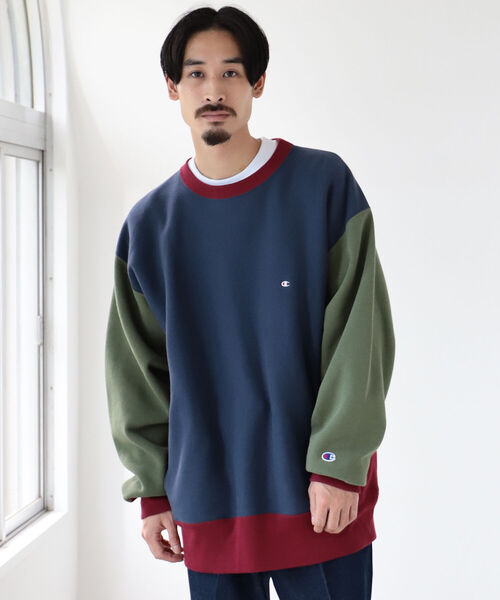 ではアメリ スウェット Champion × BEAMS / 別注 3Tone Pocket Sweat ZOZOTOWN PayPayモール店 - 通販 - PayPayモール ポリエステ