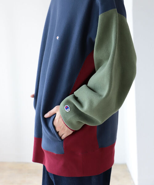 ではアメリ スウェット Champion × BEAMS / 別注 3Tone Pocket Sweat ZOZOTOWN PayPayモール店 - 通販 - PayPayモール ポリエステ