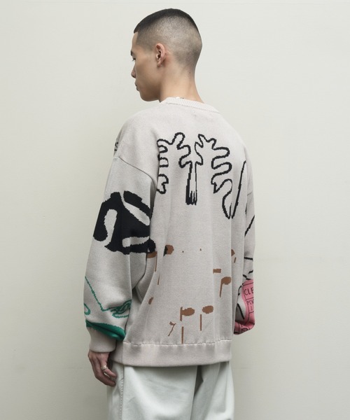 BAL（バル） ニット 「2022春夏」JACQUARD COTTON CREWNECK SWEATER