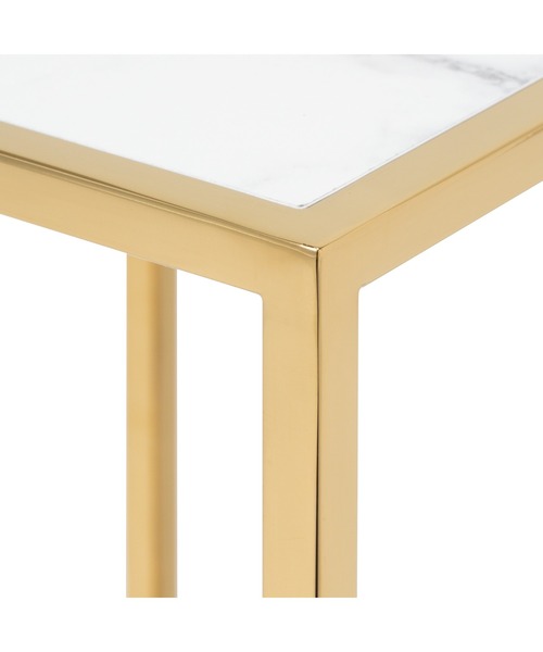 Francfranc 家具 レーヌ ネストテーブル S マーブル×ゴールド