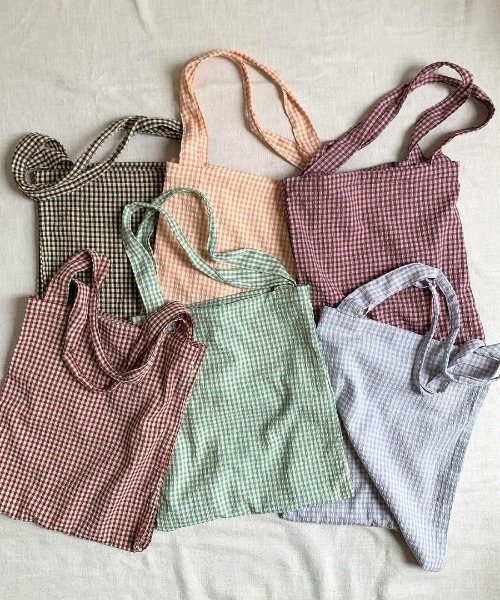 floess floss Flöss ギンガムチェック トートバッグ floess Flöss ギンガムチェック トートバッグ（トートバッグ