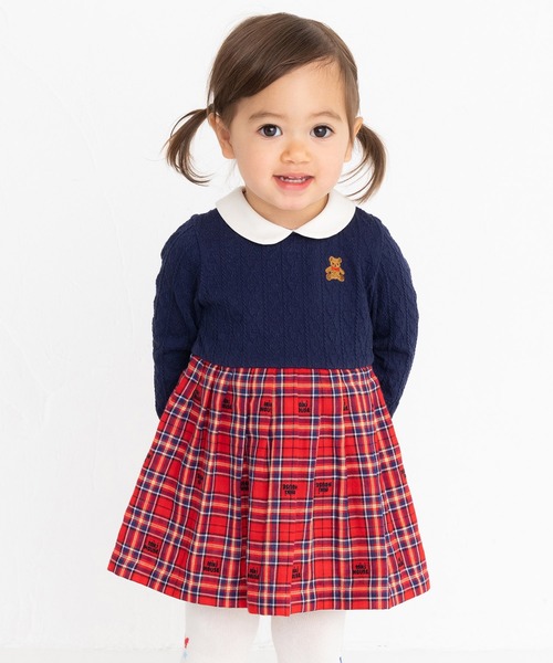 MIKI HOUSE（ミキハウス） ワンピース ベアチェックワンピース キッズ