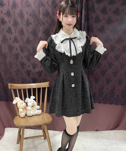 ROJITA（ロジータ） ワンピース ヨークフリルツイードワンピース