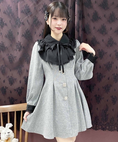 ROJITA（ロジータ） ワンピース ヨークフリルツイードワンピース
