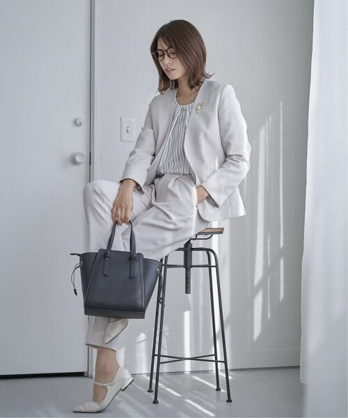 IKKA LOUNGE ジャケット ノーカラージャケット 「洗濯機で洗える