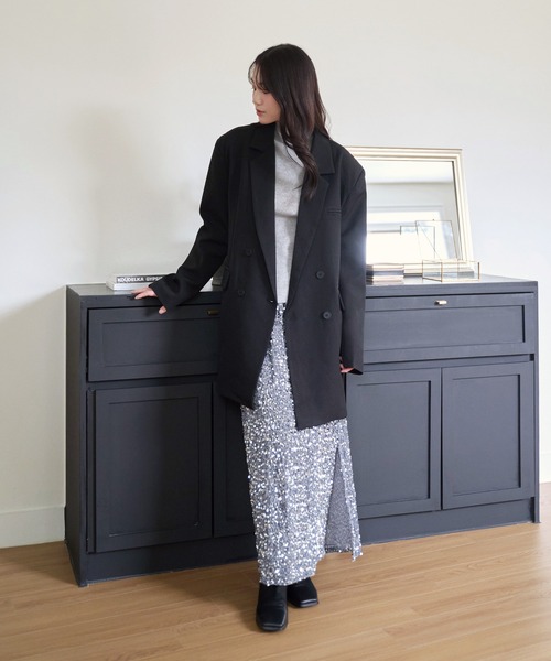 UNE MANSION ニット セーター 「7色展開」ハイネックショルダー