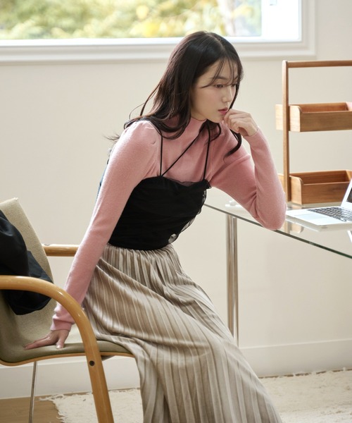 THE NEW HOUSE ベージュニットセーター　ミ117 THE NEW HOUSE ベージュニットセーター ミ117（ニット/セーター