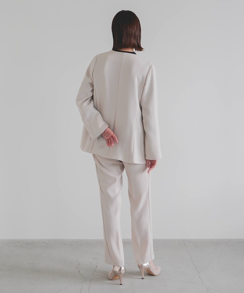 kaene（カエン） ジャケット ノーカラージャケット パールダブル