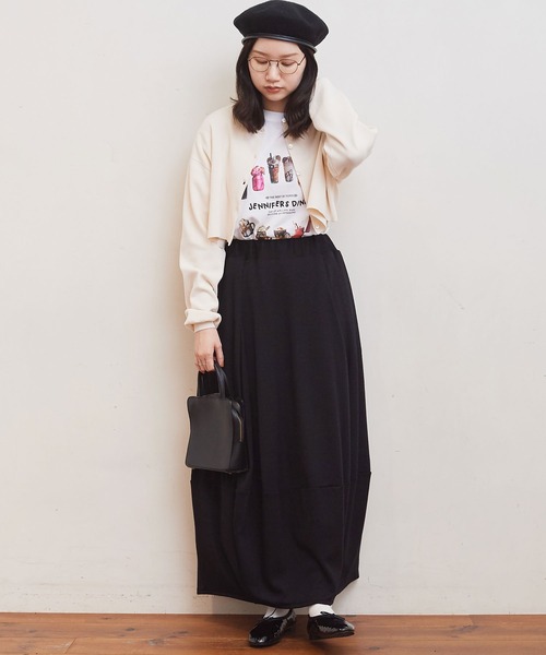 カーディガン _Ｃ/Ｎy　pleating short CD レディース fig London カーディガン _C/Ny pleating short CD レディース