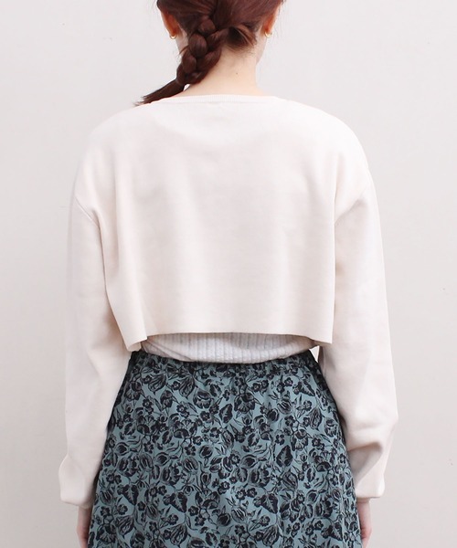 カーディガン _Ｃ/Ｎy　pleating short CD レディース fig London カーディガン _C/Ny pleating short CD レディース