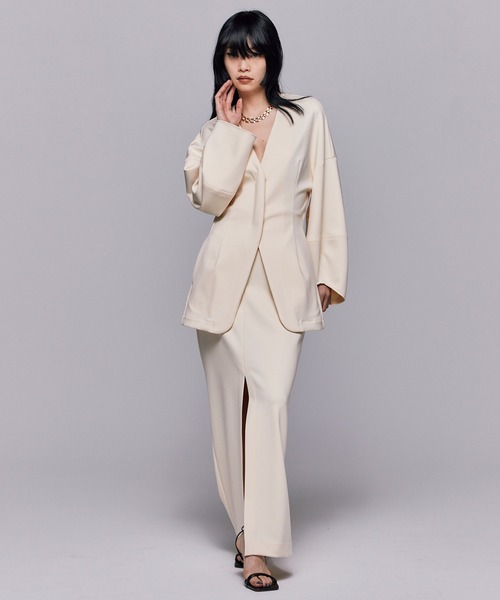 THINGS THAT MATTER スカート SCUBA JERSEY NARROW MAXI SKIRT