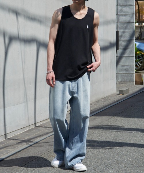 U.S. POLO ASSN. タンクトップ 「U.S. ASSN.」ワンポイント