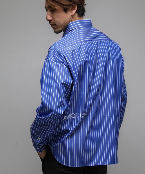 VANQUISH（ヴァンキッシュ） シャツ カジュアル ストライプ シャツ