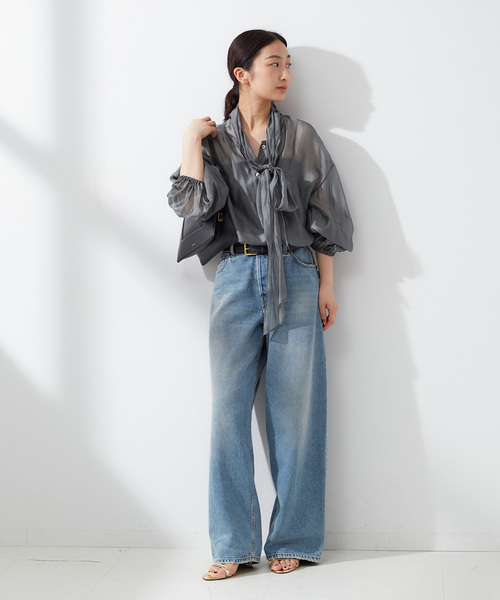 JOURNAL　STANDARD　L'ESSAGE オーガンジーボウタイブラウス journal standard L'essage ブラウス シャツ オーガンジー