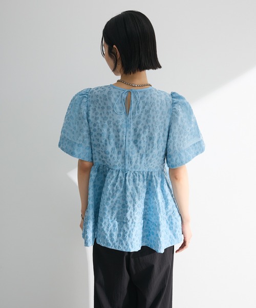 リグリーム　パフスリーブ　ジャガード　ブラウス　完売品 パフスリーブジャガードブラウス｜PUFF SLEEVE JACQUARD BLOUSE