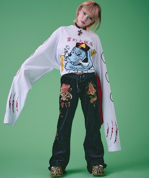 未使用 GALFY ガルフィー 霊幻犬(キョンシー犬)Tee GALFY(ガルフィー) 霊幻犬(キョンシー犬)Tee - WHITE / ロック