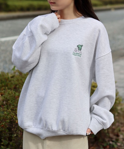 SITRY トレーナー スウェット Girl Embroidery Sweat Shirt/別注