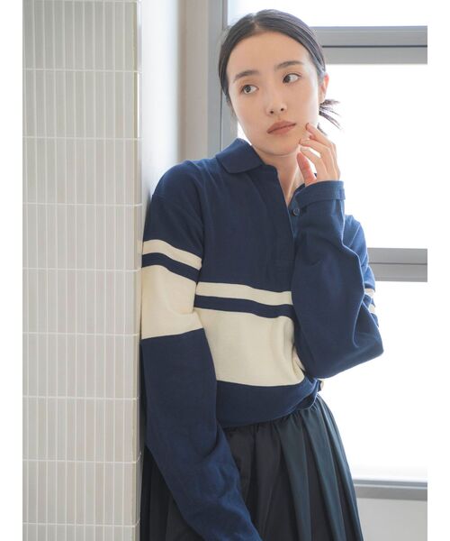 Ungrid（アングリッド） ポロシャツ ポロ バイカラーポロシャツ