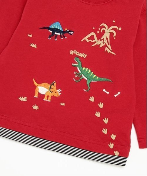 kladskap tシャツ 恐竜刺しゅう長袖Tシャツ キッズ 子供服