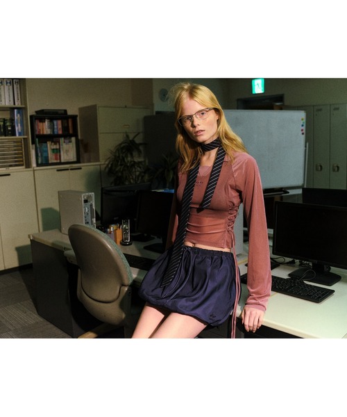 ブラウス シャツ 「UMBRO/アンブロ」Lace Up Velvet Game Shirts レディース umbro ブラウス シャツ 「UMBRO/アンブロ」Lace Up Velvet Game