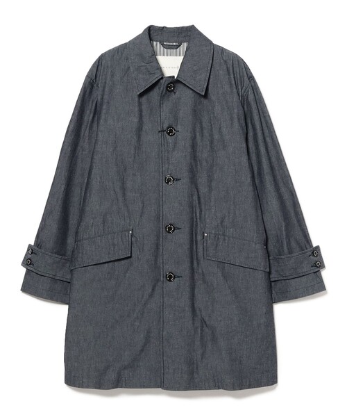 日本製　MACKINTOSH　ステンカラーデニムコート　ウールライナー 現行タグ マッキントッシュ 36サイズ ウールライナー デニム