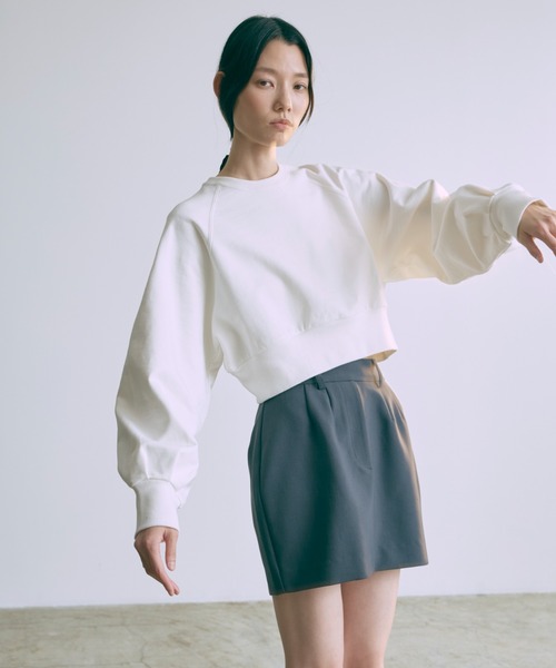 トレーナー スウェット Cropped Sweat Pullover レディース