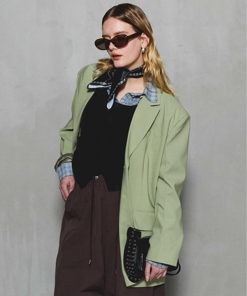 MAISON SPECIALジャケットとパンツセットアップ ダークオリーブ MAISON MAISON SPECIALジャケットとパンツセットアップ ダークオリーブ MAISON