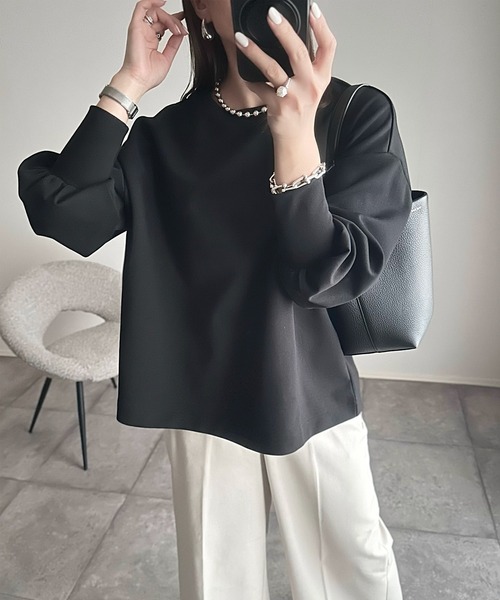 tシャツ ライトダンボールボリュームスリーブプルオーバー レディース Emma Taylor tシャツ ライトダンボールボリュームスリーブプル