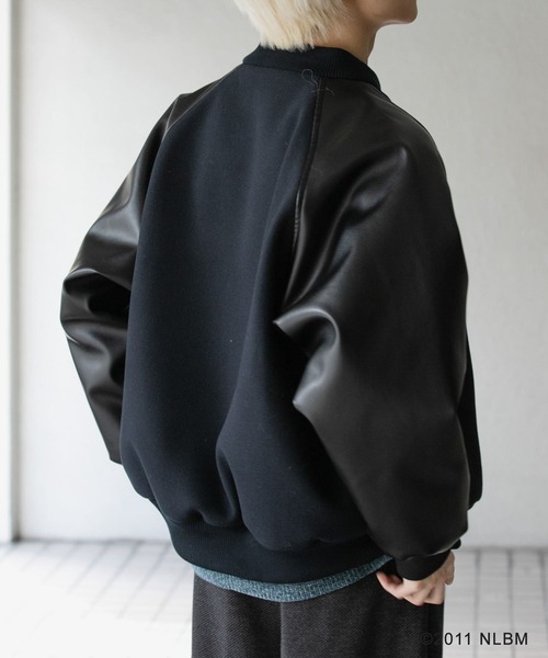 SENSE OF PLACE スタジャン ブラック SENSE OF PLACE by URBAN RESEARCH スタジャン Negro Leagues