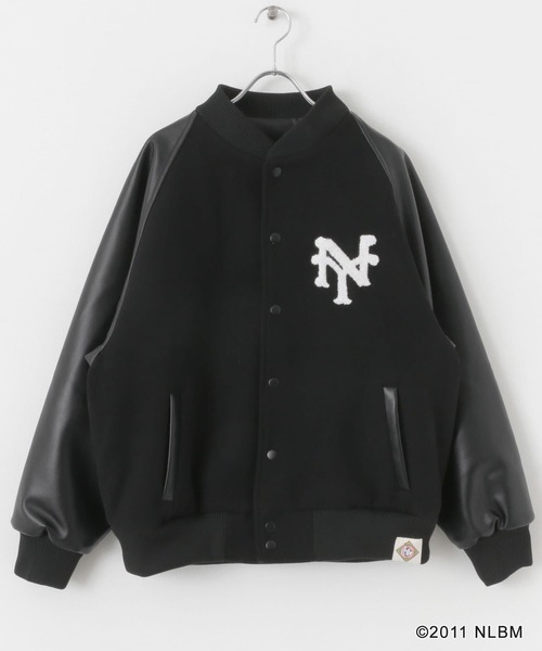 SENSE OF PLACE スタジャン ブラック SENSE OF PLACE by URBAN RESEARCH スタジャン Negro Leagues