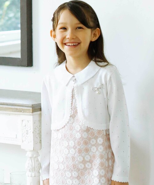 カーディガン 入学式 卒園式 ニットボレロカーディガン(110~130cm) キッズ 子供服 男の子 女の子の画像